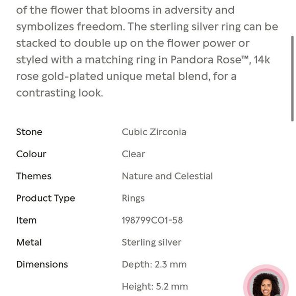 Pandora Ring Bundle with dust bags, and charm lock opener with cleaning brush - Picture 9 of 11